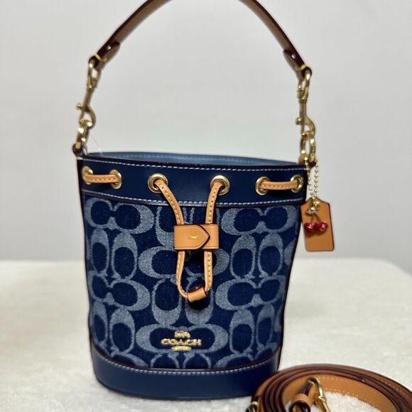 COACH mini denim bucket bag - Picture 8 of 8